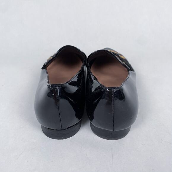 Kate Spade New York Cayla Patent Leather Fringe Leopard Print Loafers 7.5 - Picture 6 of 9